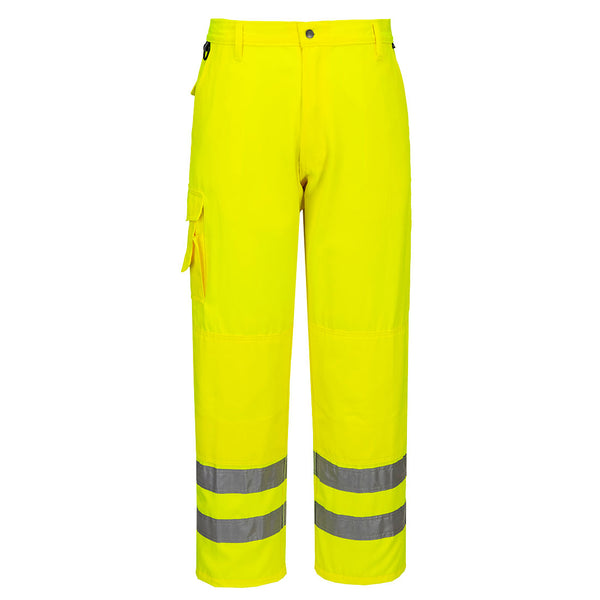 Portwest® Hi-Vis Service Pants, Yellow, Size XL (E046YERXL) Each