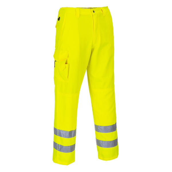 Portwest® Hi-Vis Service Pants, Yellow Tall, Size L (E046YETL) Each