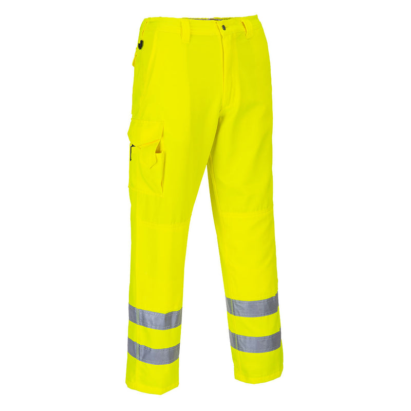Portwest® Hi-Vis Service Pants, Yellow Tall, Size L (E046YETL) Each