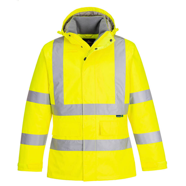 Portwest® Eco Hi-Vis Winter Jacket, Yellow, Size XL (EC60YERXL) Each