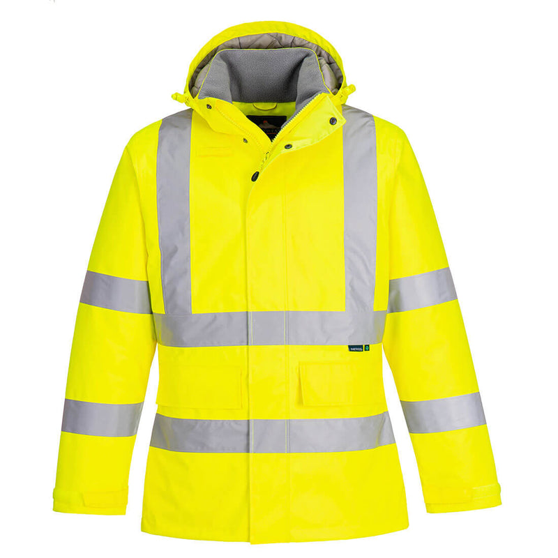 Portwest® Eco Hi-Vis Winter Jacket, Yellow, Size L (EC60YERL) Each
