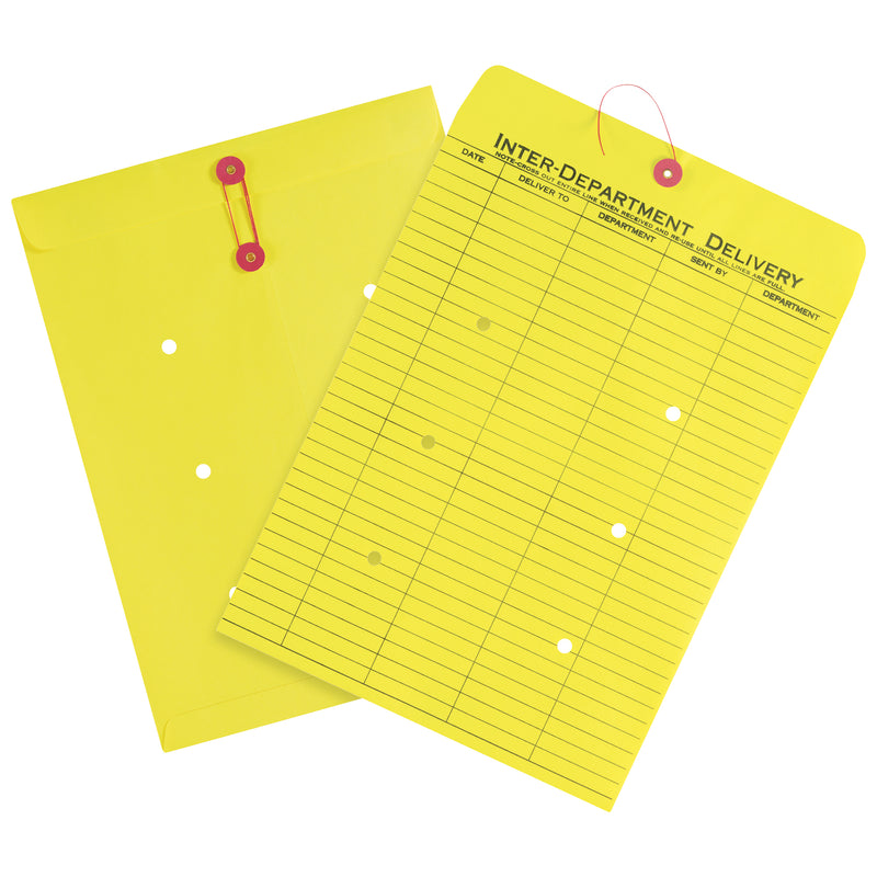 10 x 13" Yellow Inter-Department Envelopes, Case Of 100 Case Of 100