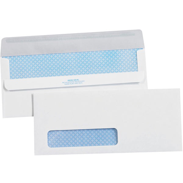 4 1/8 x 9 1/2" - #10 Window Redi-Seal Business Envelopes with Security Tint, Case Of 2500 Case Of 2500