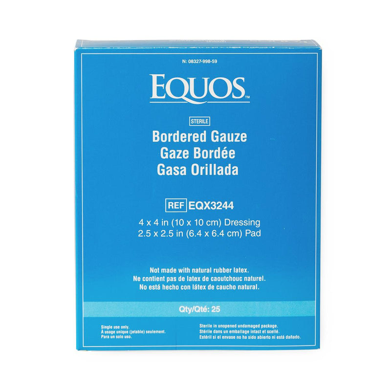 Equos Sterile Bordered Gauze, Bulk, 4" x 4", 25/BX  (EQX3244Z) Box of 25