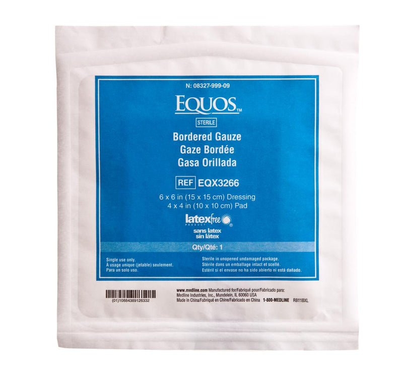 Equos Sterile Bordered Gauze, Bulk, 6" x 6", 25/BX  (EQX3266Z) Box of 25