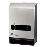 Hospeco® Evogen® Mini No-Touch Dual Menstrual Care Product Dispenser, Stainless Steel/Black (HOSEVNT4-SB) Each