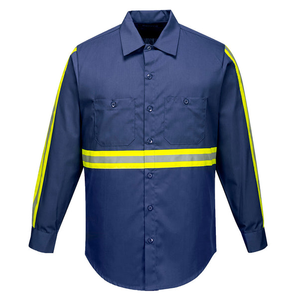Portwest® Iona Xtra Enhanced Shirt L/S, Navy, Size L (F125NARL) Each