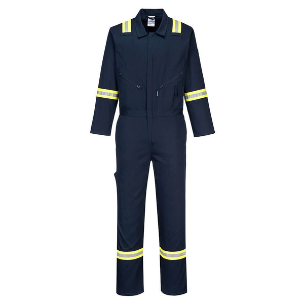 Portwest® Iona Xtra Enhanced Cotton Coverall , Navy, Size XXXL (F129NARXXXL) Each