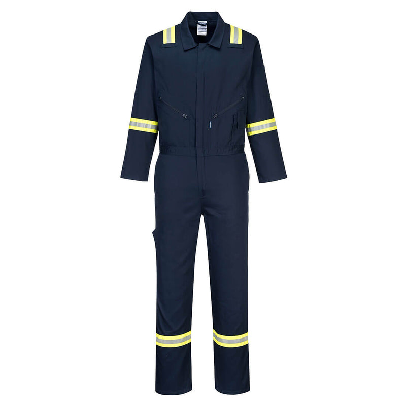 Portwest® Iona Xtra Enhanced Cotton Coverall , Navy, Size 6XL (F129NAR6XL) Each