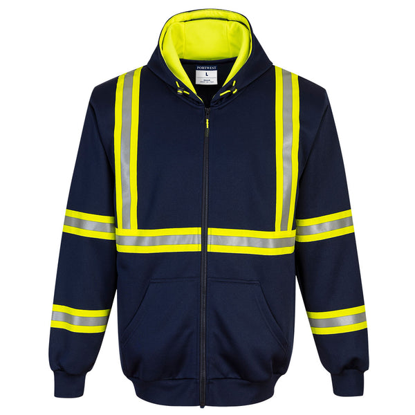 Portwest® Iona Xtra Enhanced Zipped Hoodie , Navy, Size S (F130NARS) Each