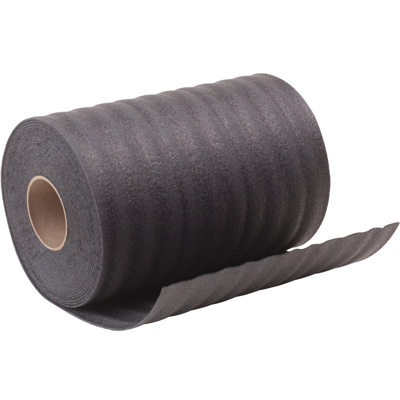 1/8” x 48” x 550’ Perforated Recycled Black Air Foam Roll (FB1848P) Each