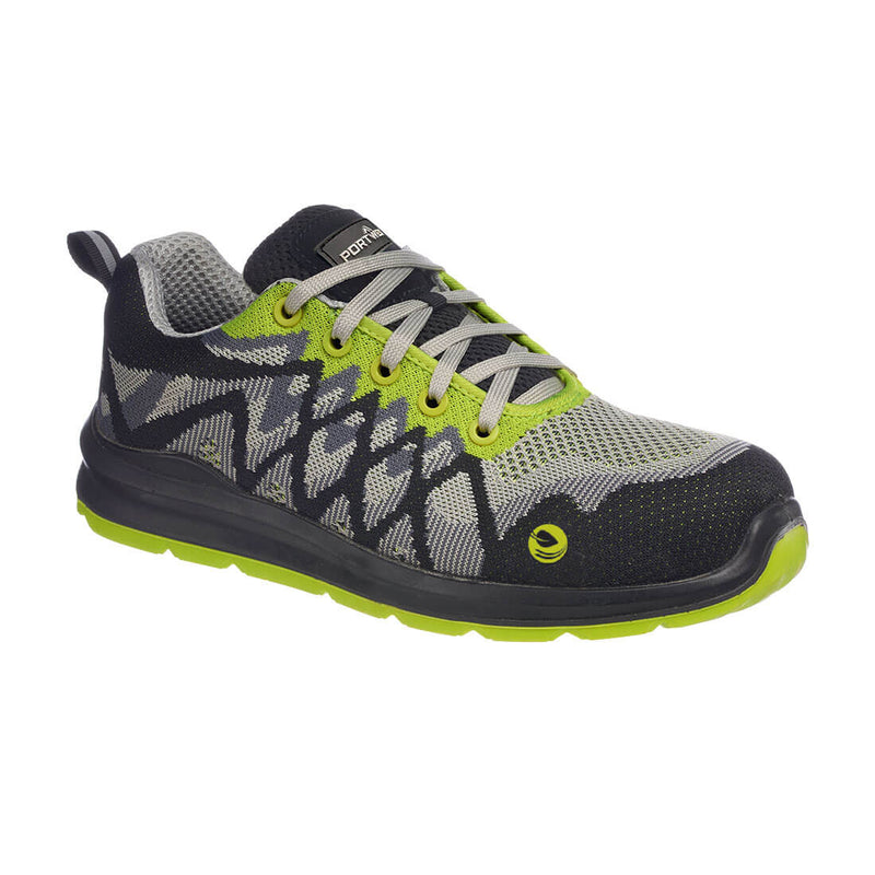 Portwest® Portwest Compositelite Eco Safety Sneaker S1P, Black/Yellow, Size 44 (FC08BKY44) Each