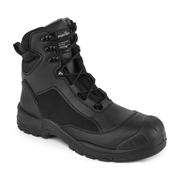 Portwest® Patrol Occupational Boot O7S SR FO SC HRO, Black, Size 46 (FC26BKR46) Each