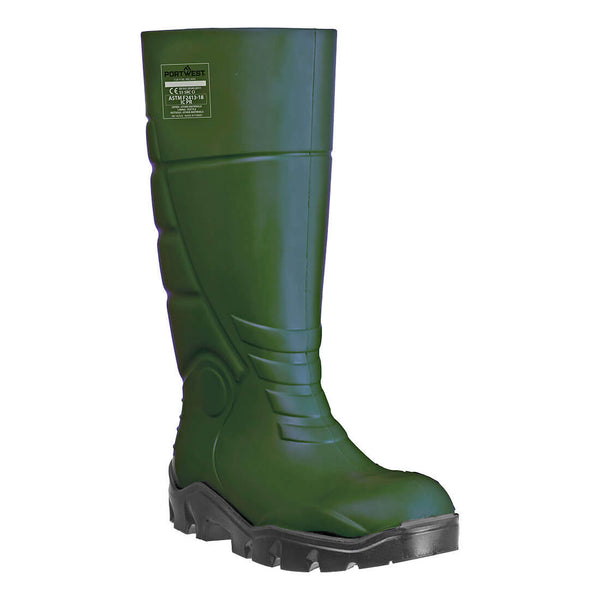 Portwest® PU Safety Rain boot S5 CI FO SR, Green, Size 46 (FD95GNR46) Each