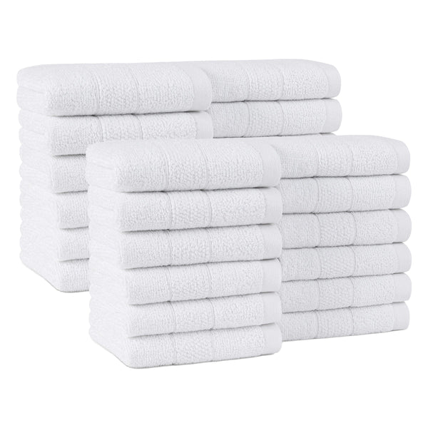 Arkwright Home Family Essentials Washcloths (Pack of 24), 12x12, Cotton, White (P-FEWC-24PK-WH) 24/PK
