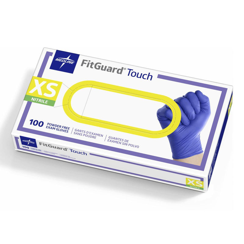 FitGuard Touch Powder-Free Nitrile Exam Gloves, Size XS, 100/BX (FG100XSH) Box of 100