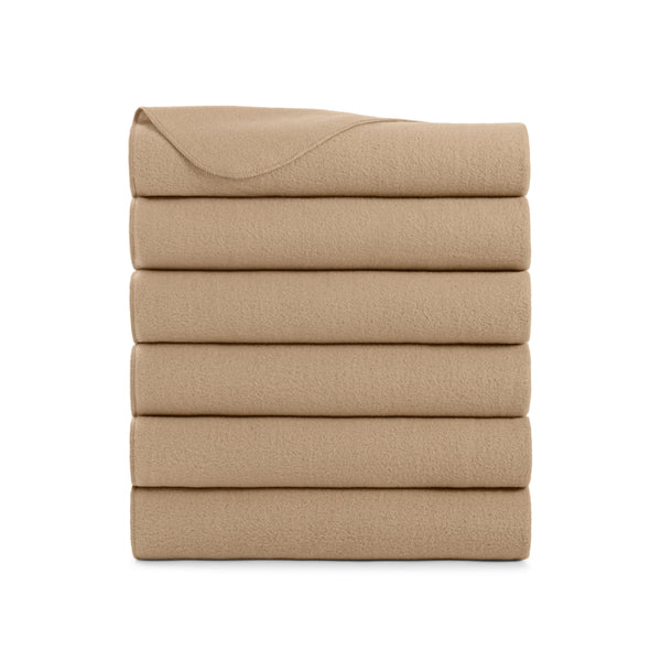 Arkwright Home Cozy Soft Polar Fleece Throw 50x60 Beige (6PK) (P-FCPL-6PK-BG) 6/PK