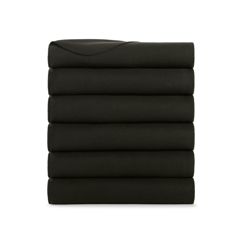 Arkwright Home Cozy Soft Polar Fleece Throw 50x60 Black (6PK) (P-FCPL-6PK-BK) 6/PK