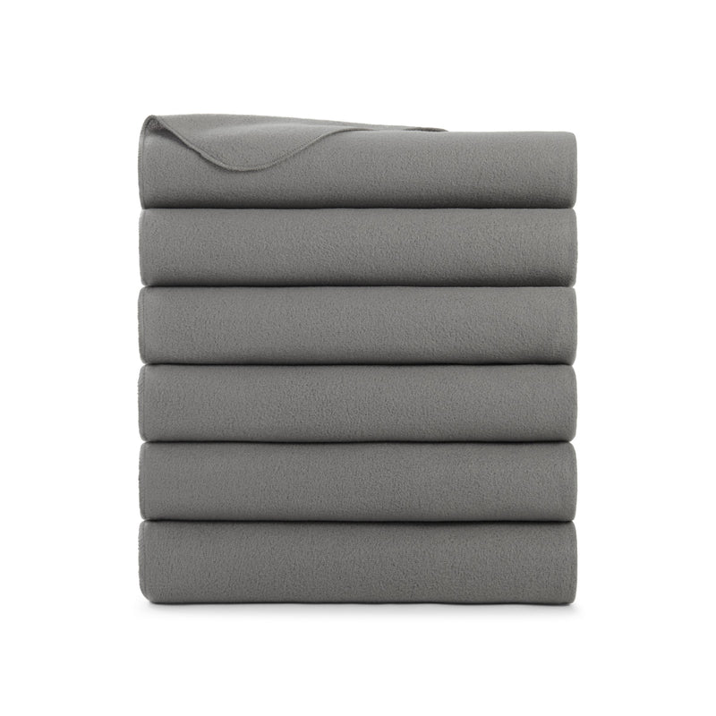 Arkwright Home Cozy Soft Polar Fleece Throw 50x60 Light Grey (6PK) (P-FCPL-6PK-GY) 6/PK