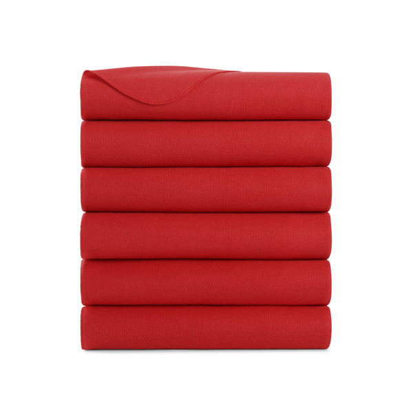 Arkwright Home Cozy Soft Polar Fleece Throw 50x60 Red (6PK) (P-FCPL-6PK-RD) 6/PK