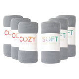 Arkwright Home® Cozy Soft Polar Fleece Throw 50x60 Light Grey, 24/Case (FLC-PLR-5060-6PK-GY) Case of 24