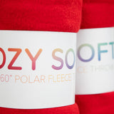 Arkwright Home® Cozy Soft Polar Fleece Throw 50x60 Red, 24/Case (FLC-PLR-5060-6PK-RD) Case of 24