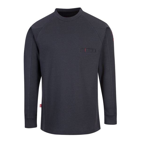 Portwest® Bizflame Knit Anti-Static FR Crew Neck, Navy, Size M (FR33NARM) Each