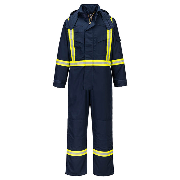 Portwest® Bizflame Work Insulated FR Coverall, Navy, Size 5XL (FR514NAR5XL) Each