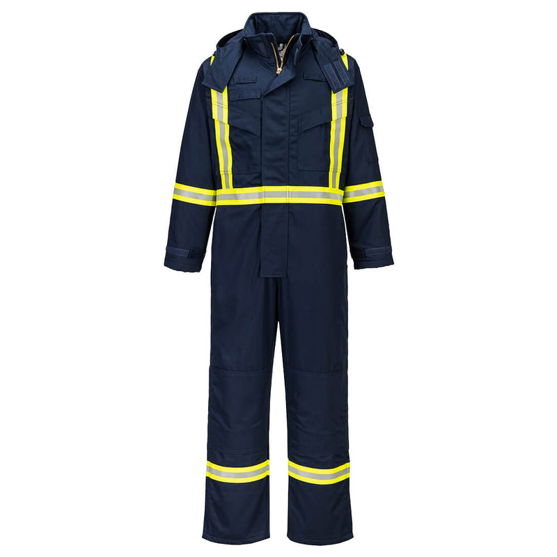 Portwest® Bizflame Work Insulated FR Coverall, Navy, Size 5XL (FR514NAR5XL) Each