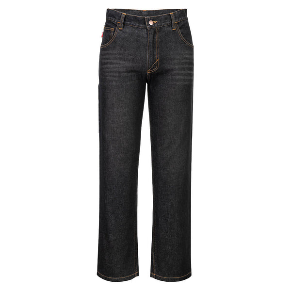 Portwest® Bizflame Denim FR Flex Jean, Black, Size 44 (FR54BKR44) Each