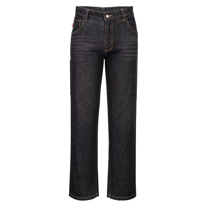 Portwest® Bizflame Denim FR Flex Jean, Black, Size 48 (FR54BKR48) Each