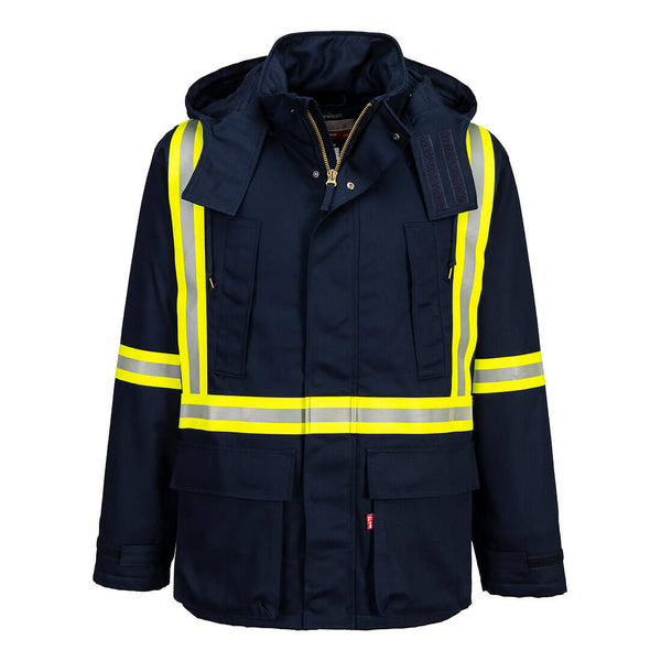 Portwest® Bizflame Work Insulated FR Parka , Navy, Size XXL (FR610NARXXL) Each