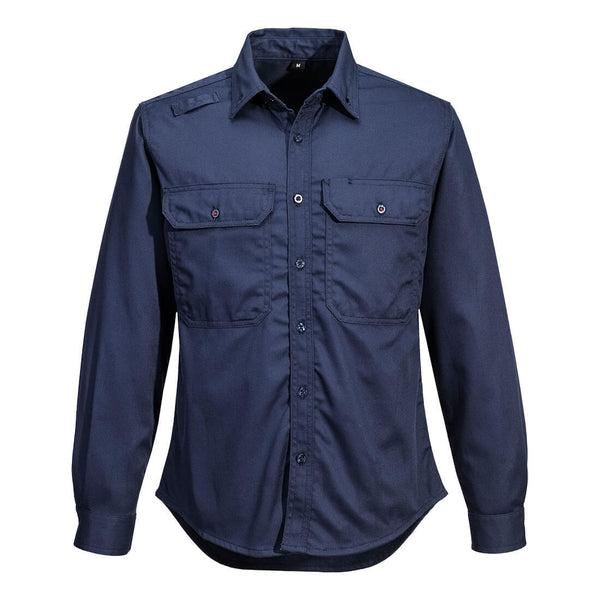 Portwest® Bizflame 88/12 Women's FR Shirt, Navy, Size XS (FR724NARXS) Each