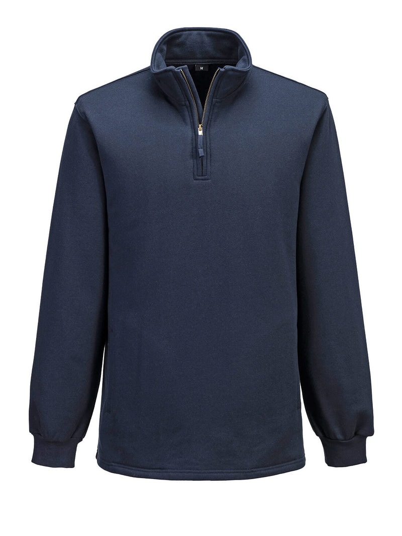 Portwest® Bizflame Knit 1/4 Zipper FR Sweatshirt, Navy, Size L (FR726NARL) Each