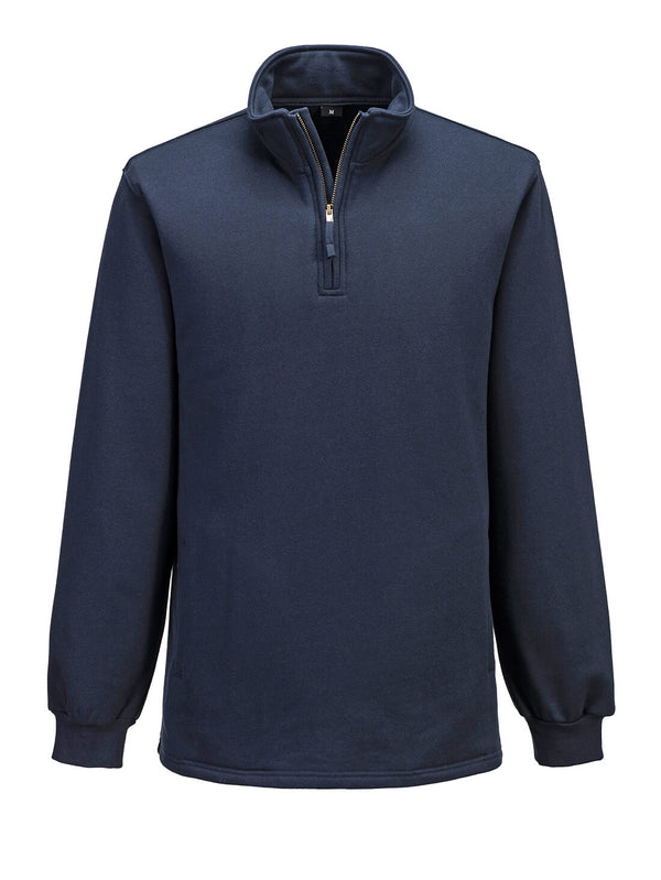 Portwest® Bizflame Knit 1/4 Zipper FR Sweatshirt, Navy, Size M (FR726NARM) Each