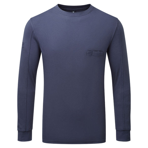 Portwest® Bizflame Knit Women's FR Crew Neck, Navy, Size S (FR727NARS) Each