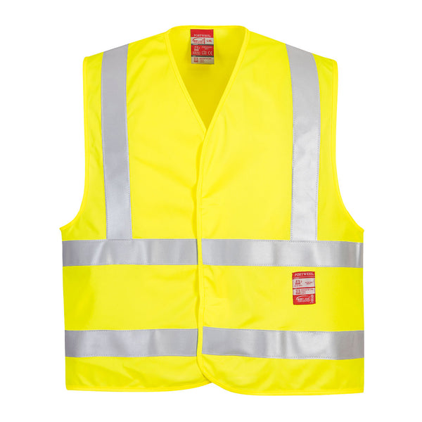 Portwest® Bizflame Hi-Vis FR Vest, Yellow, Size XX/3X (FR75YERXX/3X) Each