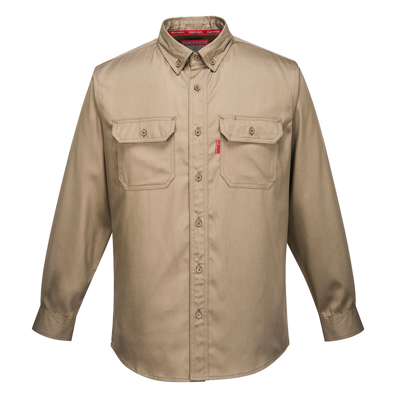 Portwest® Bizflame 88/12 FR Work Shirt, Khaki, Size L (FR89KHRL) Each