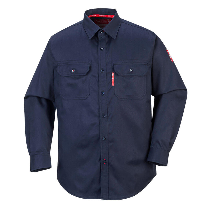 Portwest® Bizflame 88/12 FR Work Shirt, Navy, Size 6XL (FR89NAR6XL) Each