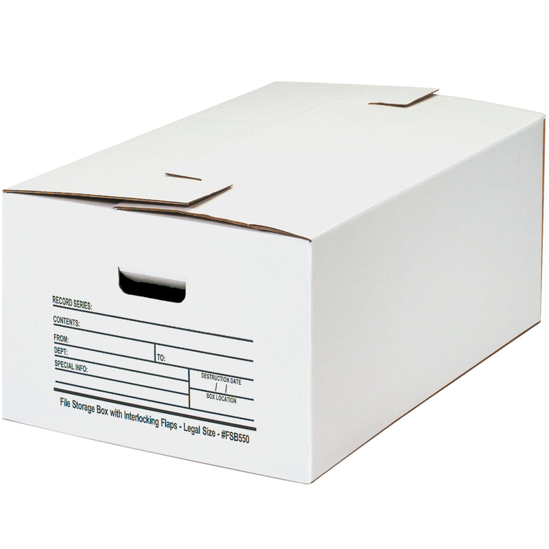 24 x 15 x 10" Interlocking Flap File Storage Boxes (FSB550) Case Of 12
