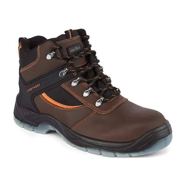 Portwest® Steelite Mustang Boot S3, Brown, Size 47 (FW69BRR47) Each