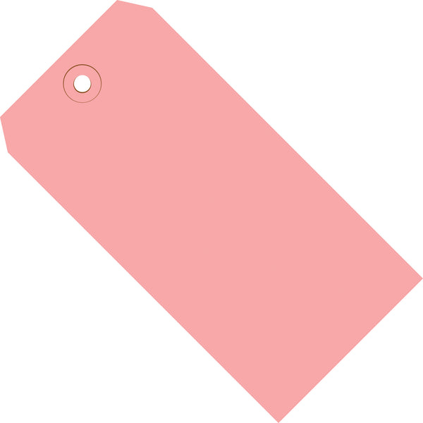 2 3/4 x 1 3/8" Pink 13 Pt. Shipping Tags, Case Of 1000 Case Of 1000