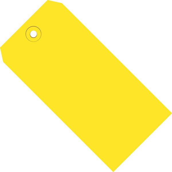 4 1/4 x 2 1/8" Yellow 13 Pt. Shipping Tags, Case Of 1000 Case Of 1000