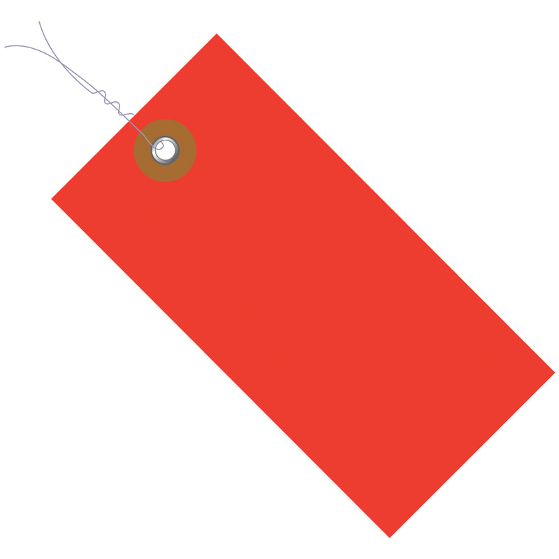 5 1/4 x 2 5/8" Red Tyvek® Pre-Wired Shipping Tag (G14063D) Case Of 100