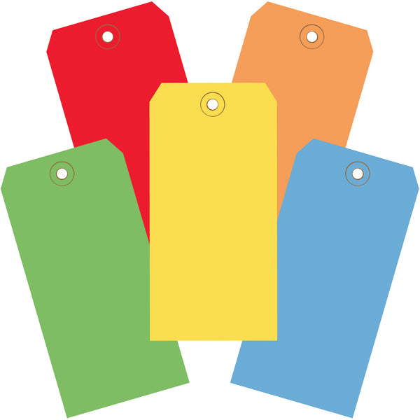 4 3/4 x 2 3/8" Assorted Color 13 Pt. Shipping Tags, Case Of 1000 Case Of 1000