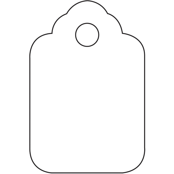 1 1/8 x 1 3/4"  White Merchandise Tags, Case Of 1000 Case Of 1000