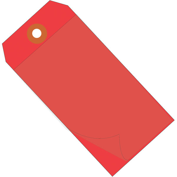 6 1/4 x 3 1/8" Red Self-Laminating Tags, Case Of 100 Case Of 100