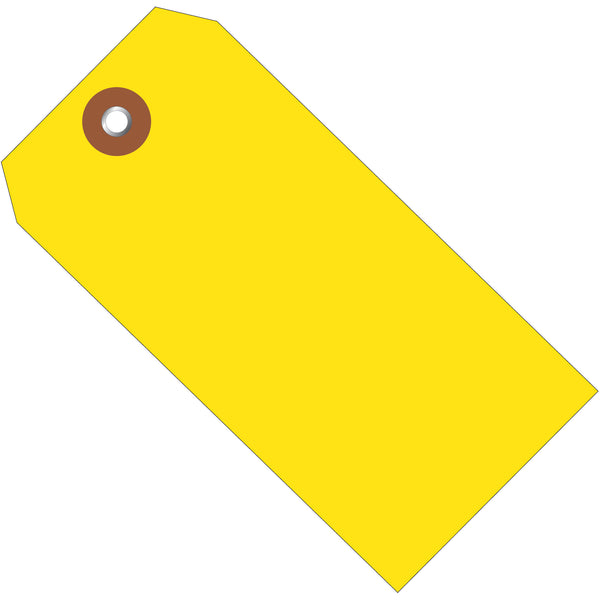 4 3/4 x 2 3/8" Yellow Plastic Shipping Tags, Case Of 100 Case Of 100