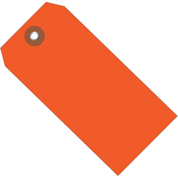 4 3/4 x 2 3/8" Orange Plastic Shipping Tags, Case Of 100 Case Of 100