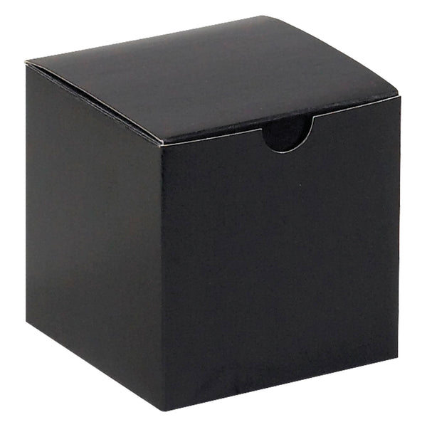 4 x 4 x 4" Black Gloss Gift Boxes (GB444BK) Case Of 100